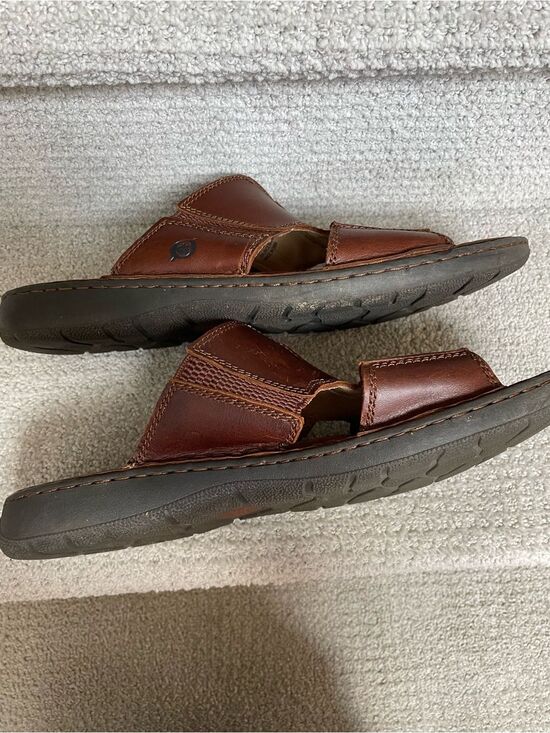 Børn Flores II Men\'s 12M Brown Leather Comfort Sole Slide Sandals Summer Casual main image 10